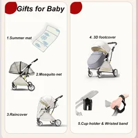 Poussette de bébé luxueuse et légère, siège en forme d'œuf pour nouveau-né, inclinable à une main, taille compacte 5