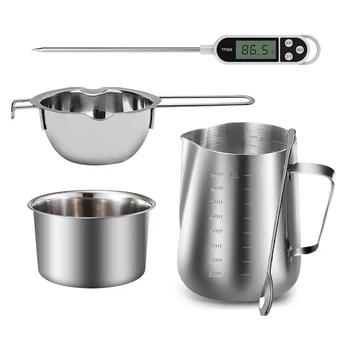Candle Making Pouring Pot High Quality Stainless Steel Double Boiler Wax Melting Pot DIY Candle Making Starter Kit For Beginer 1