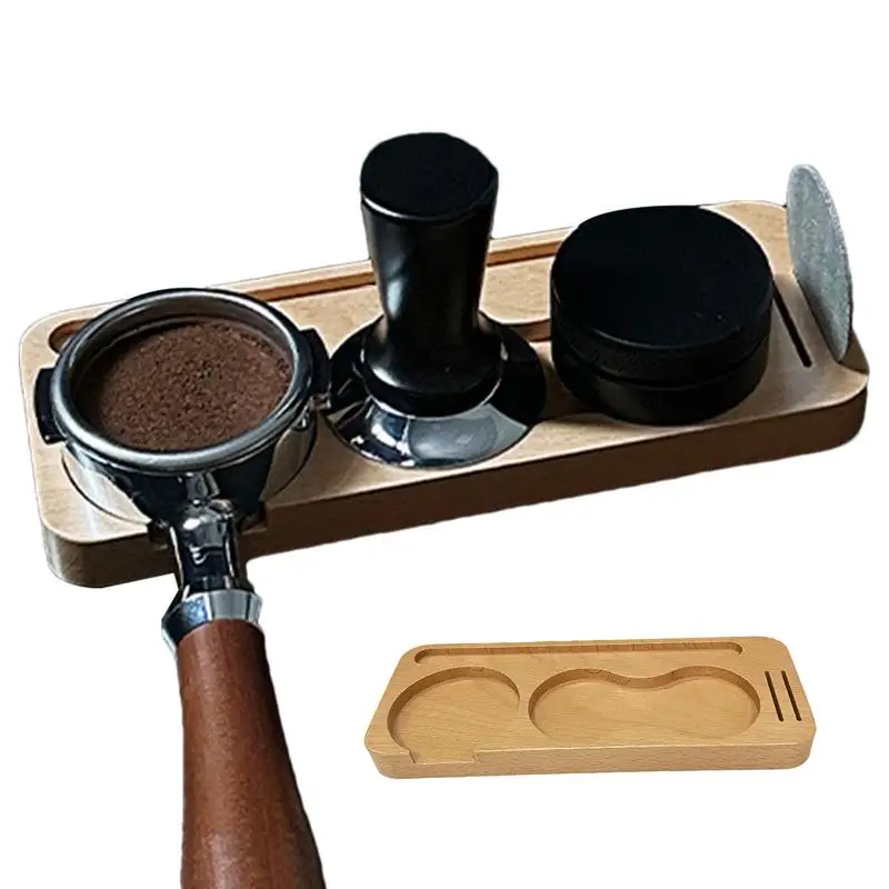 

Coffee Tamper Station Espresso Portafilter Tamping Holder Station Coffee Accessories With 3 Holes For Distributor & Portafilters
