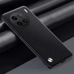 Luxury Shockproof PU Leather Phone Case Cover for Vivo X90 ProPlus (Style 2 Black)