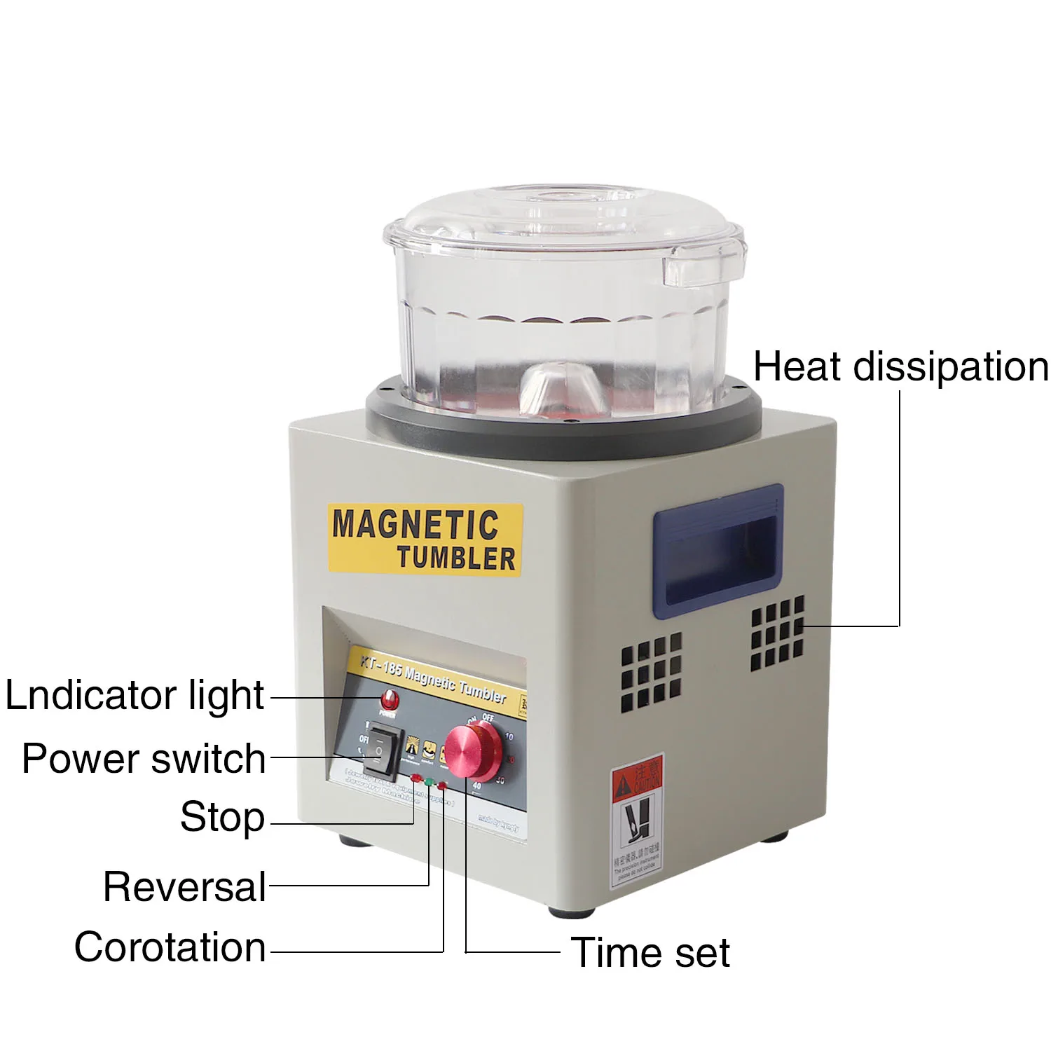 KT-185 Jewellery Making Machinery Tumbler Machine Jewelry Polishing Gold Silver Finish Magnetic Machine