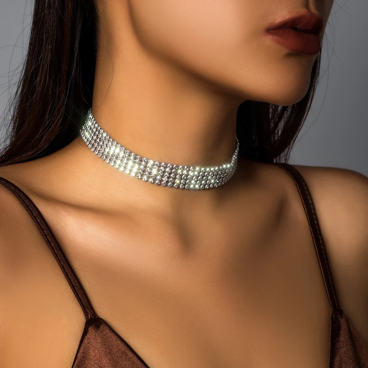 Gorgeous Sparkling Rhinestones Statement Choker Necklaces - Etsy