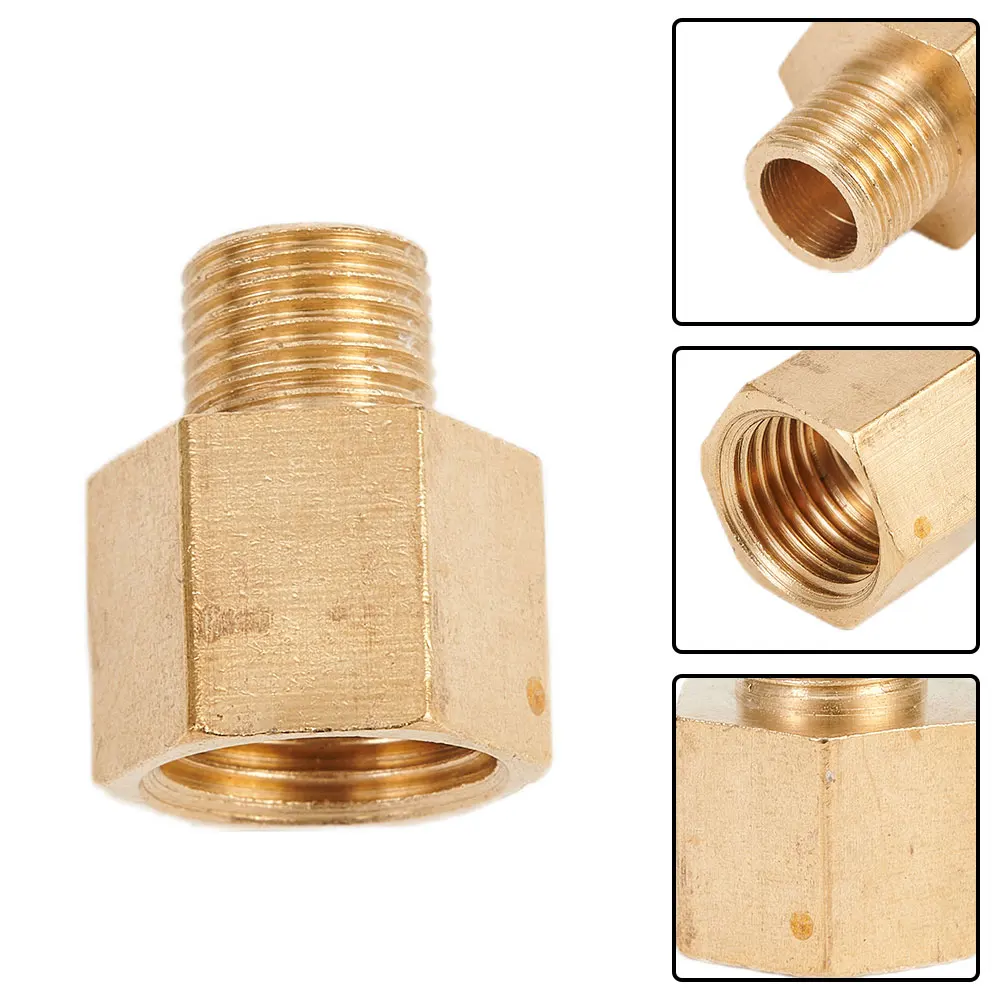 1pcs Brass BSP-NPT Adapter 1/8inch Male BSPT 1/4inch Female NPT Connection Replacement Brass Pipe Fitting Light Equipment Tools