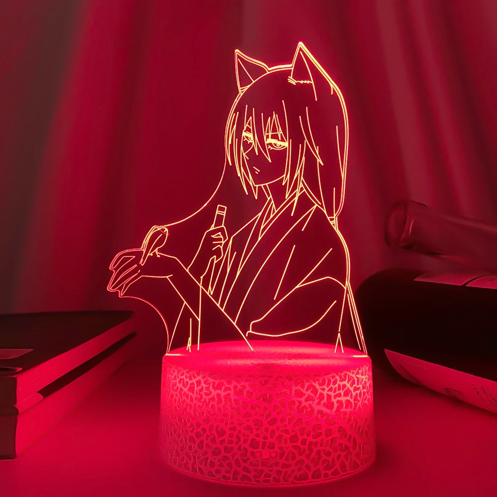 Newest Anime Led Light Kamisama Kiss Tomoe Figure for Bedroom Decor Night Lights Birthday Gift Room 3d Lamp Manga Kamisama Kiss