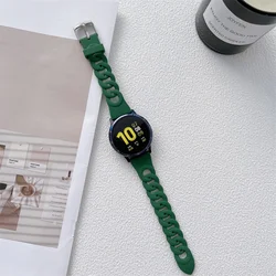 Enhanced Silicone Sport Watch Band with Air Holes, 20mm/22mm Strap for Galaxy 4-Classic (8 Army green)