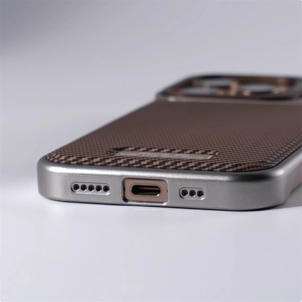 Luxury Frameless Carbon Fiber Pattern Slim Case for iPhone 16 Pro Max 15 14 Plus 13 12 MagSafe Wireless Charge Lens Holder Cover 6