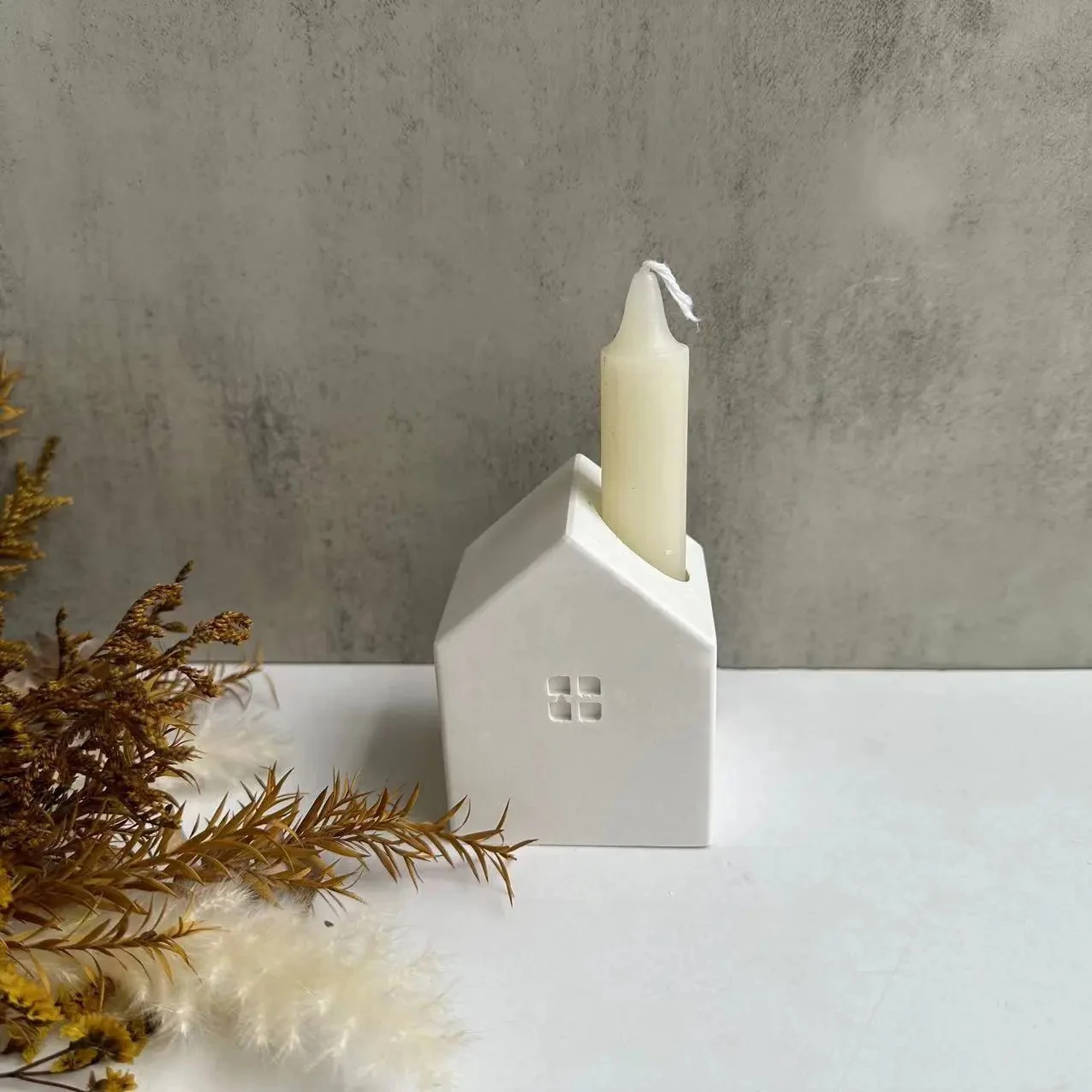 Silicone Mold House Vase Succulents Concrete Flower Pot Plaster Cement