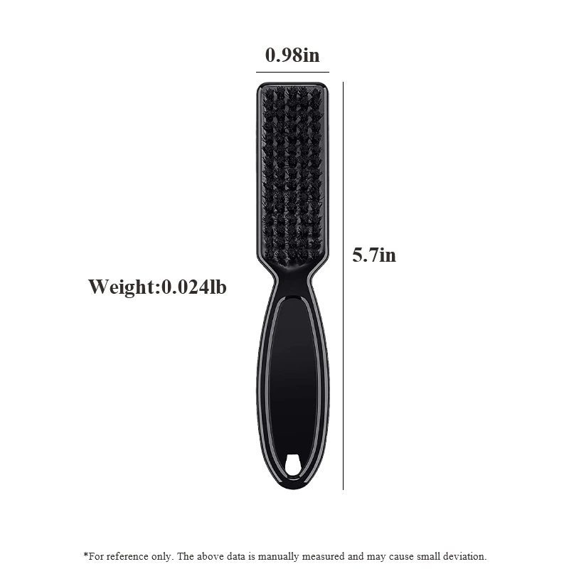 Spazzola per styling barba piccola nera Spazzola per barba da barba professionale Barbiere Spazzola per pulizia intaglio a forma di testa a olio vintage - immagine 2