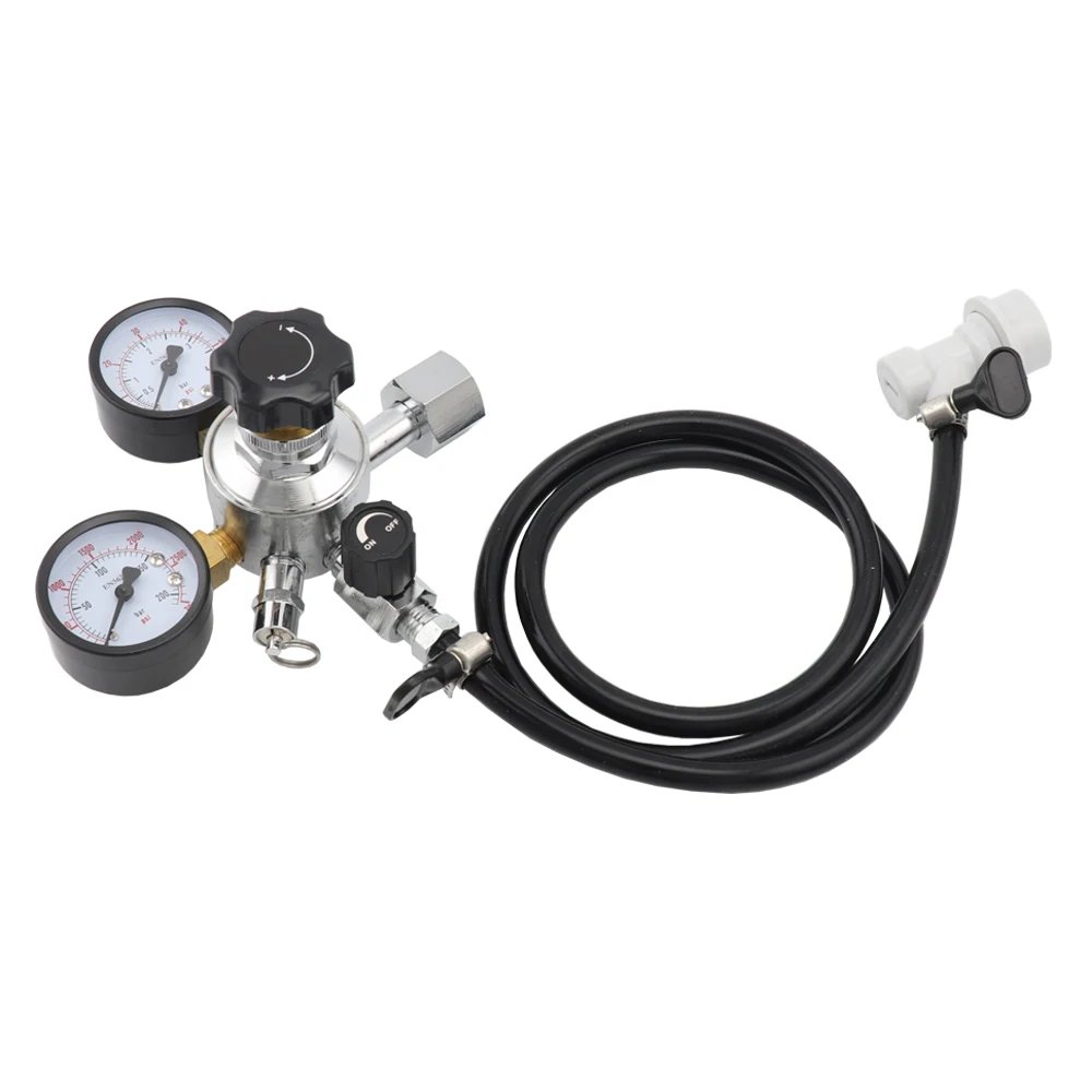 homebrew-keg-co2-regulator-beer-brewing-kegerator-regulator-kit-with-5-16-pvc-gas-line-and-hose-clamp-ball-lock-quick-connector