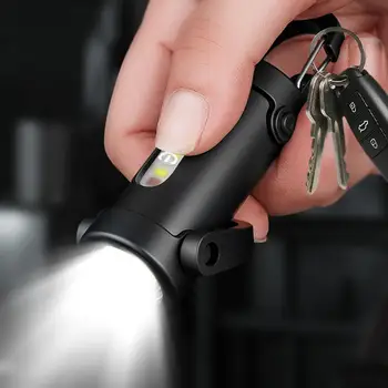 Mini COB Ultra Bright Flashlight Rechargeable LED Keychain Flashlight Portable Waterproof Camping Pocket Lamp For Walking Search