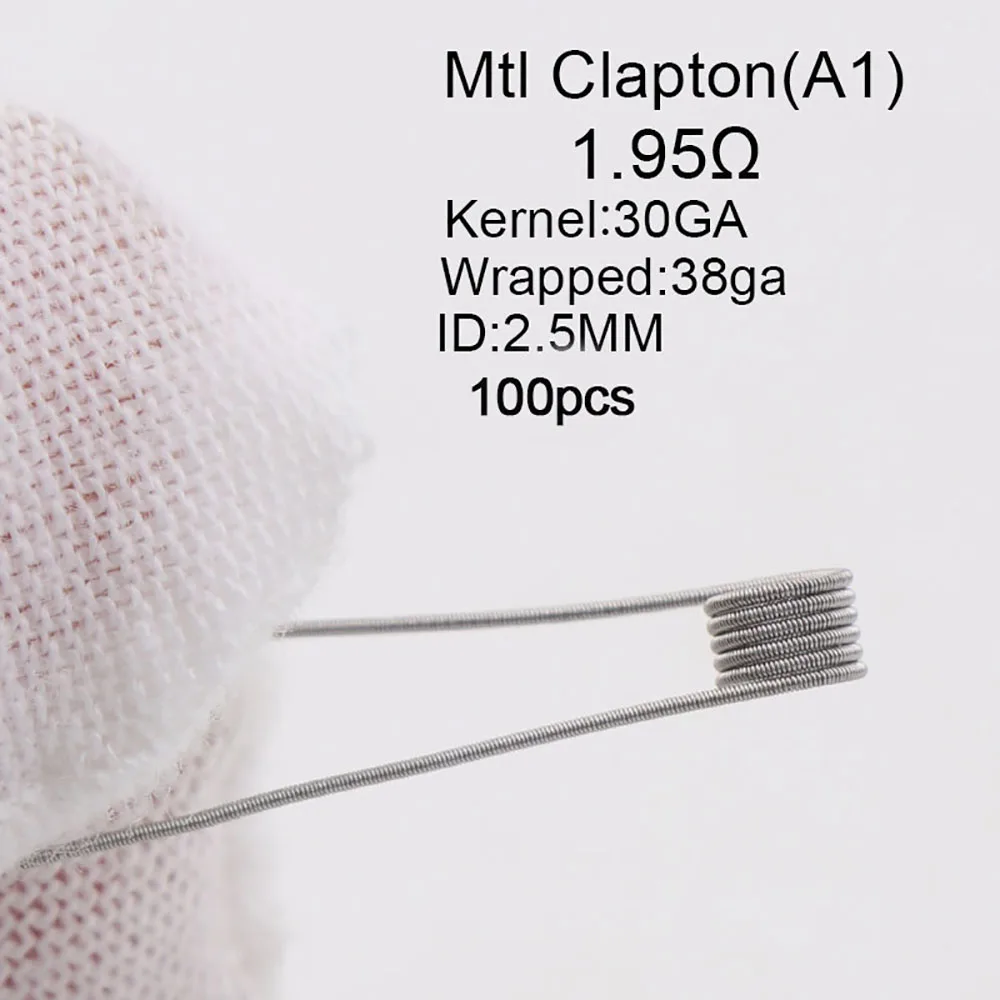 100Pcs/Box A1/316/NI80 MTL Triple Fused Clapton Premade