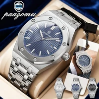 PAAZOMU Top Luxury Man Watch Waterproof Luminous Date Men Watch Stainless Steel Male Clock Sport Fashion Men's Quartz Watches