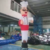 Personalized 3m High Inflatable chef Waving hand Air Dancer Advertising Tube Man with Welcome Gesture 5