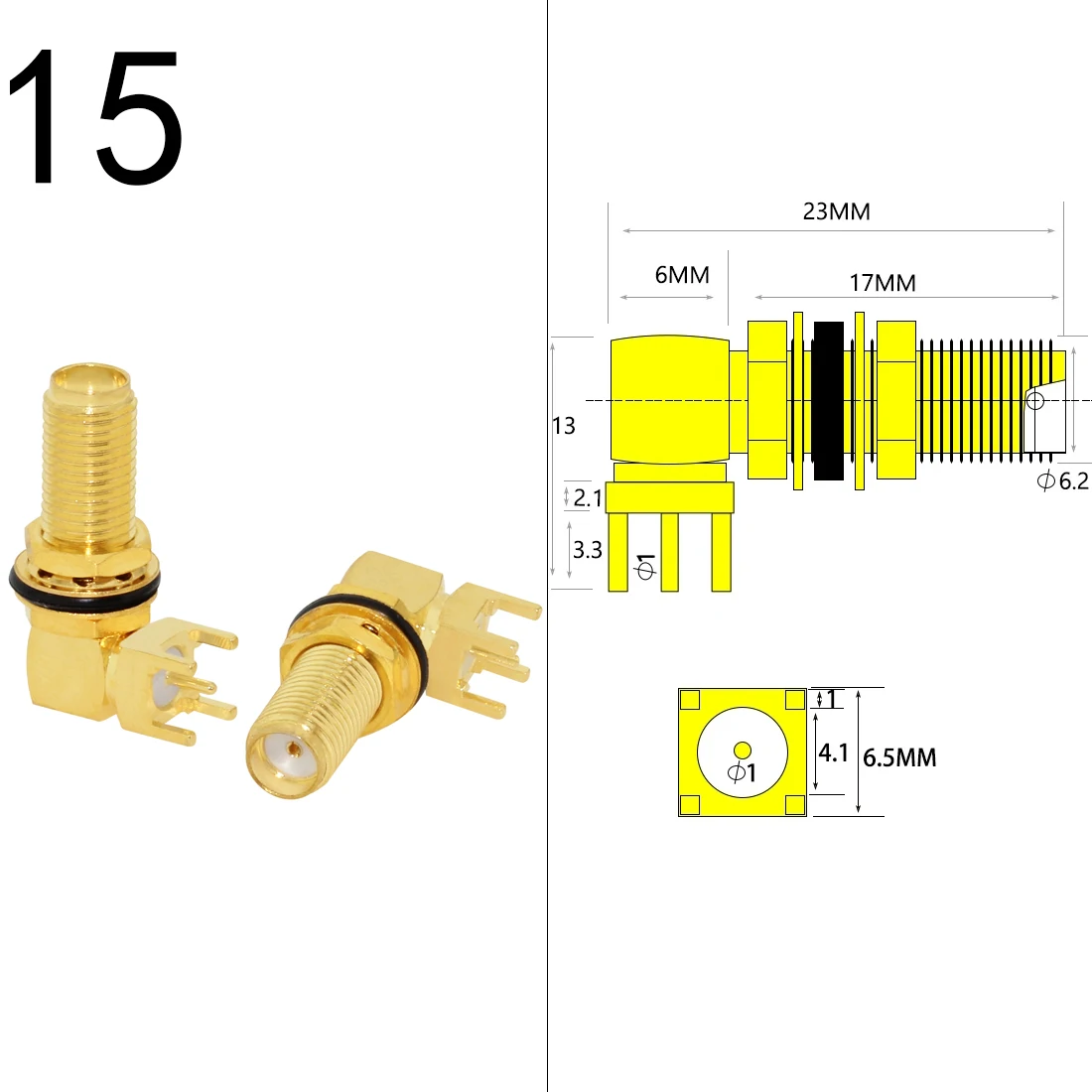 SMA Male/ Female RF Coax Connector PCB 2-Hole Panel Mount Solder Post Wire Terminal Adapter Goldplated Wholesale Price