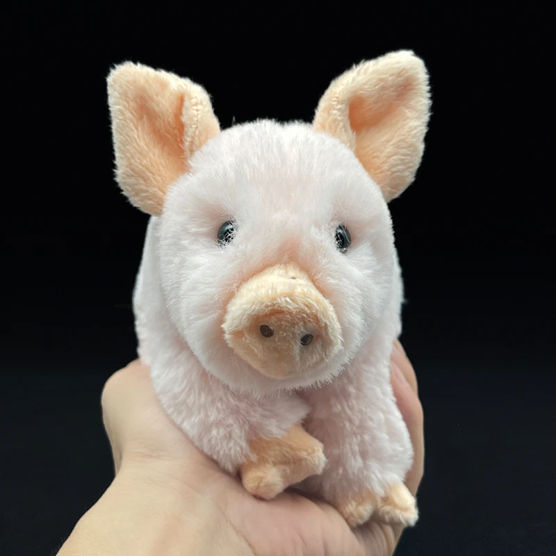 Realistic Pink Pig High Fidelity Anime Cute Farrow Plushie Hog Piggy Plush Toys Lifelike Animals Simulation Stuffed Toy Gifts 6
