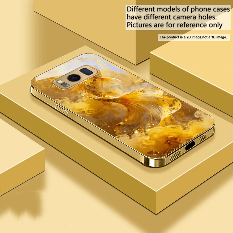 Harmonious Golden Carp Glass Phone Case
