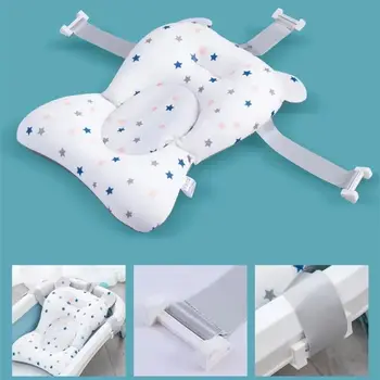 Tappetino Antiscivolo per Vasca da Bagno Neonato, Supporto Pieghevole per Allattamento, Cuscino Comfort per il Corpo, Tappetino con Disegni Cartoon