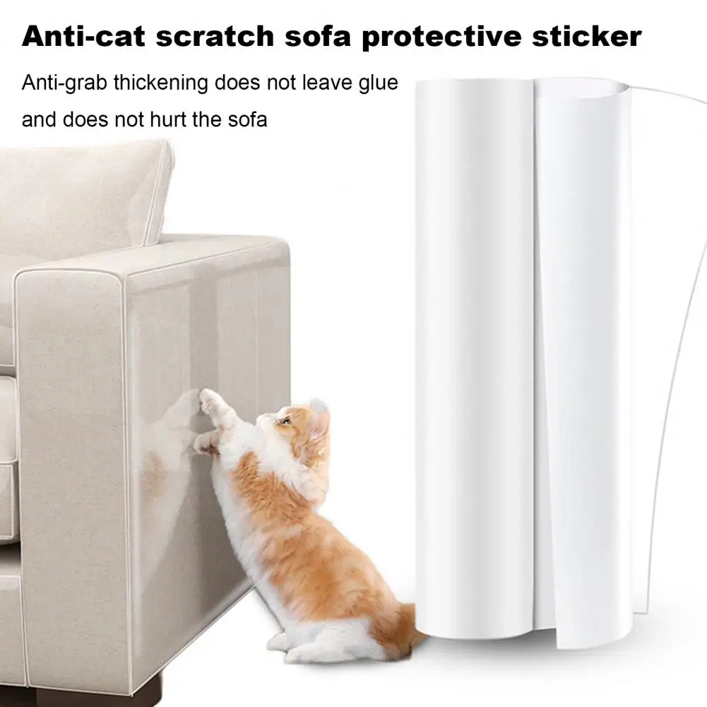 

Sofa Cat Scratch Guard Transparent Cat Couch Protector Anti-scratch Furniture Tape for Sofa Table Bed for Scratching for Cats