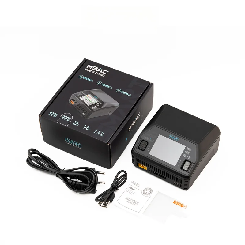 ToolkitRC M8AC 1-8S Lipo зарядное устройство, разрядное устройство переменного тока 200 Вт постоянного тока 600 Вт 20 А для LiHV Lipo батареи PD 65 Вт FPV модели автомобиля Запчасти thumbnail 5
