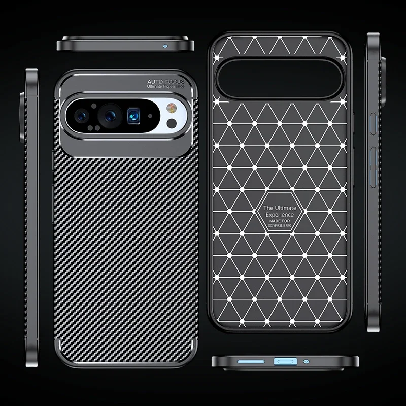 Premium Shockproof Carbon Fiber Phone Case - Soft TPU Silicone Cover