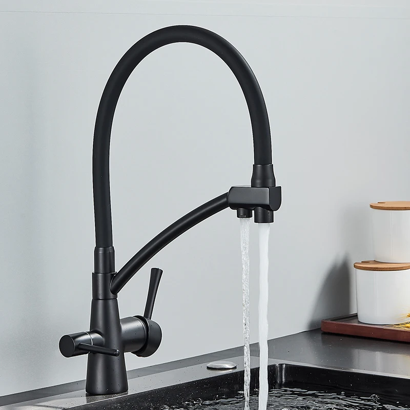 Kitchen Faucets Quyanre Filtered Kitchen Faucets Purification Kitchen Tap 360 Rotate Water Filter Tap For Kitchen Three Ways Kitchen Faucets Tap