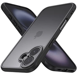 Sleek Matte Translucent Phone Case with Black Clear Back Cover - iPhone 12 (Black Clear)