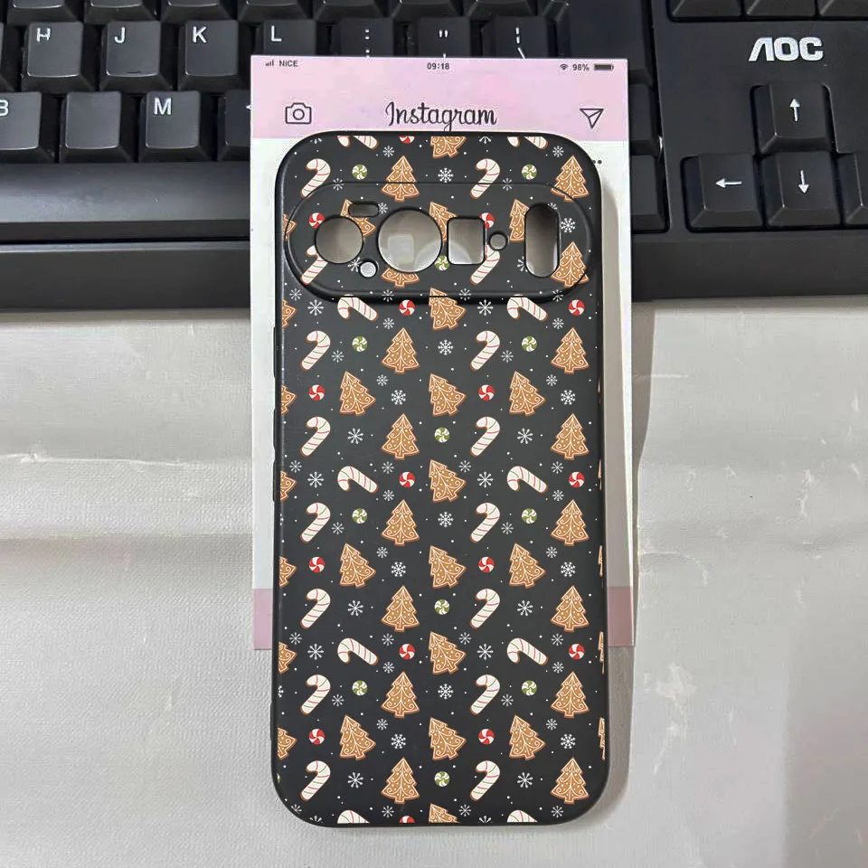 Festive Christmas Santa Elk Soft TPU Phone Case Cover