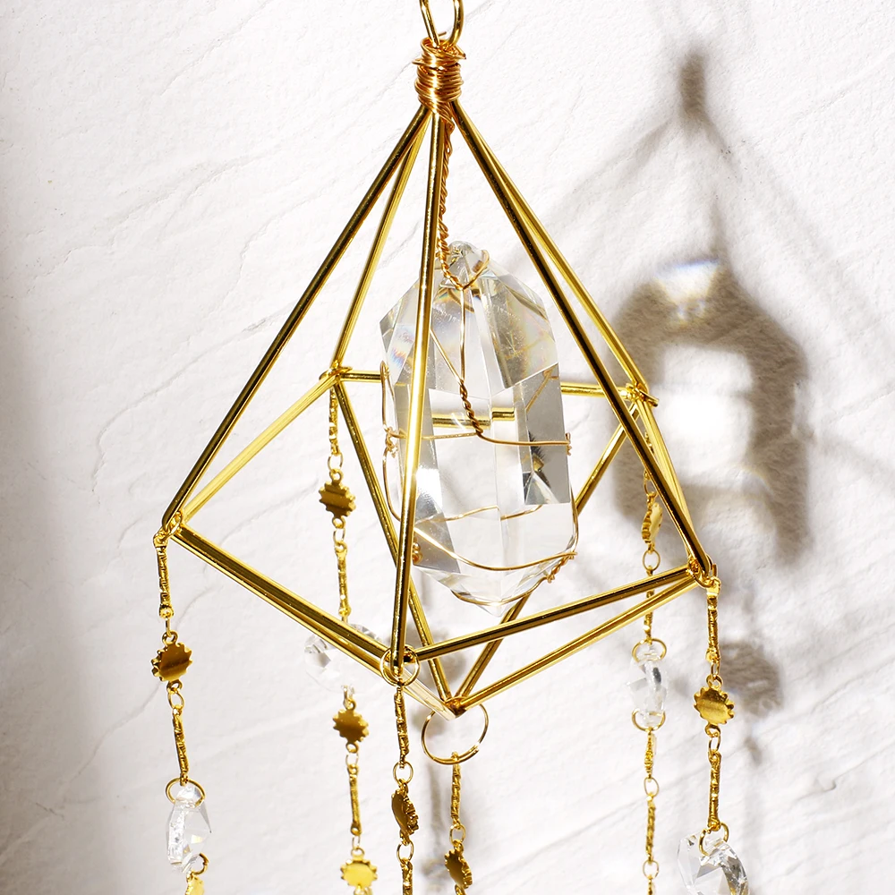 Large Suncatcher Crystal Rainbow Prism Glass Ball Wind Chimes Garden Window Fairy Sun Catcher Home Decor Ornaments Wall Gift Sun Catcher Crystal Pendant Sun Catchers Window Ornament