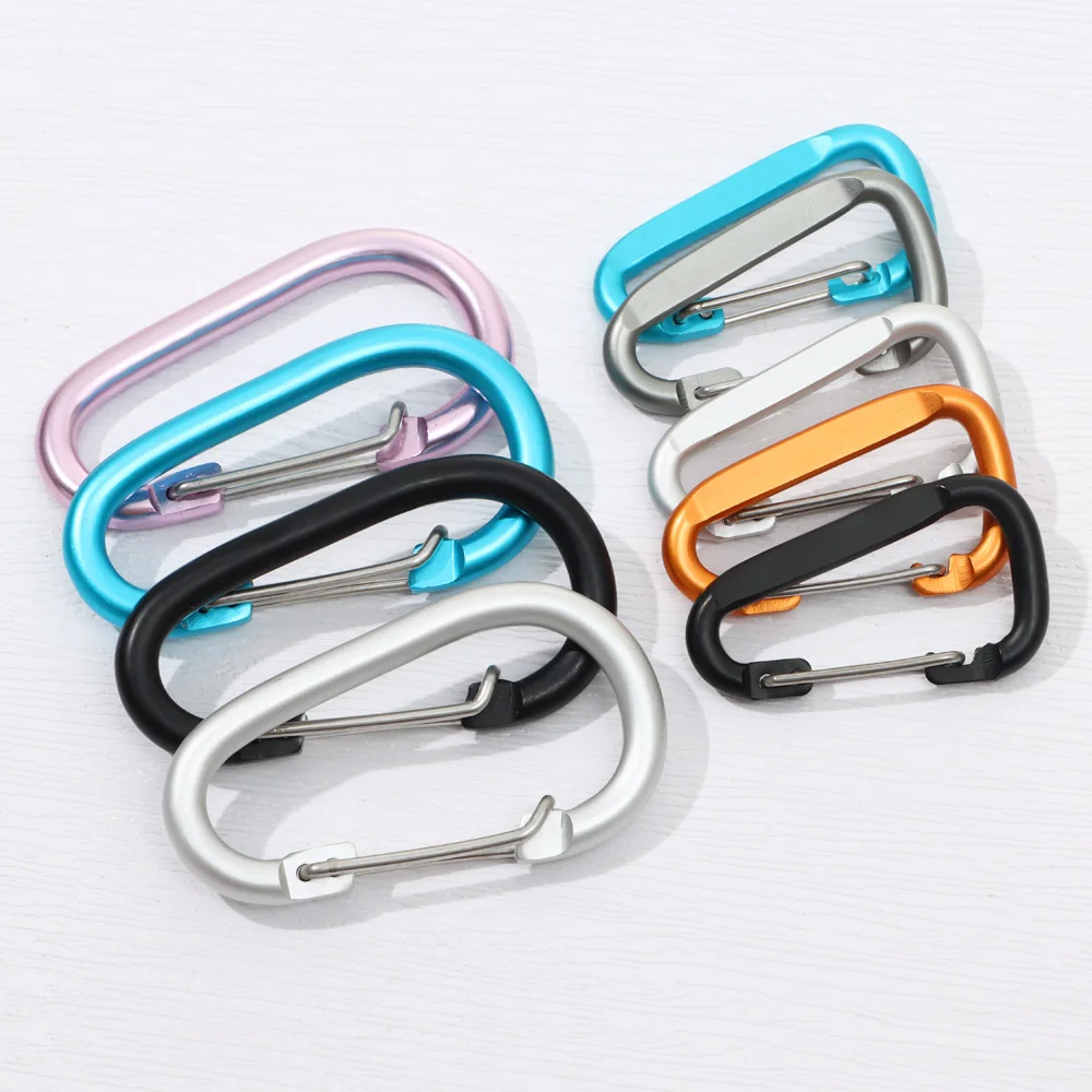 Mini Carabiner Keychain 1Pcs Alluminum Alloy D-ring Buckle Spring Snap Clip Hooks Keychain Carabiner Keys Camping Tools climbing carabiner