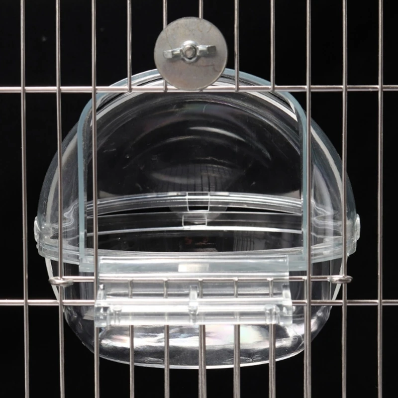 Parrot Bathtub For Cage Pet Bird Bath Tub Screw On Parrot Bath Tub Shower Box Transparent Bathing