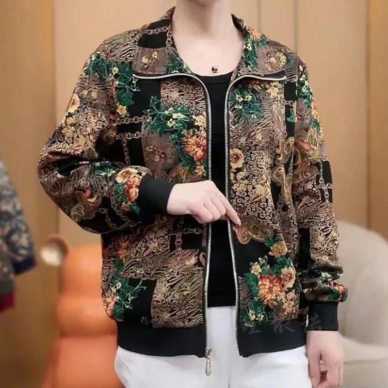 

Куртка женская демисезонная на молнии, повседневная разноцветная верхняя одежда для Джокера для женщин среднего возраста, верхняя одежда для мам и женщин, 2020