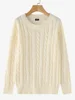VONDA Autumn Long Sleeve Knitted Sweaters Round Neck Causal Solid Warm Pullovers 2024 Commute Or Holiday And Leisure Jumpers 3