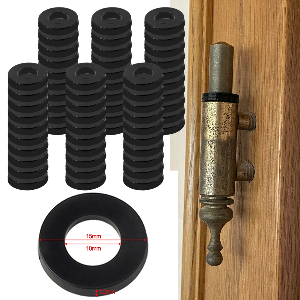 Fittings Hinge Rings Plastic Suitable For Interior Doors Washer High Hardness Wear Resistant 60pcs Accessories