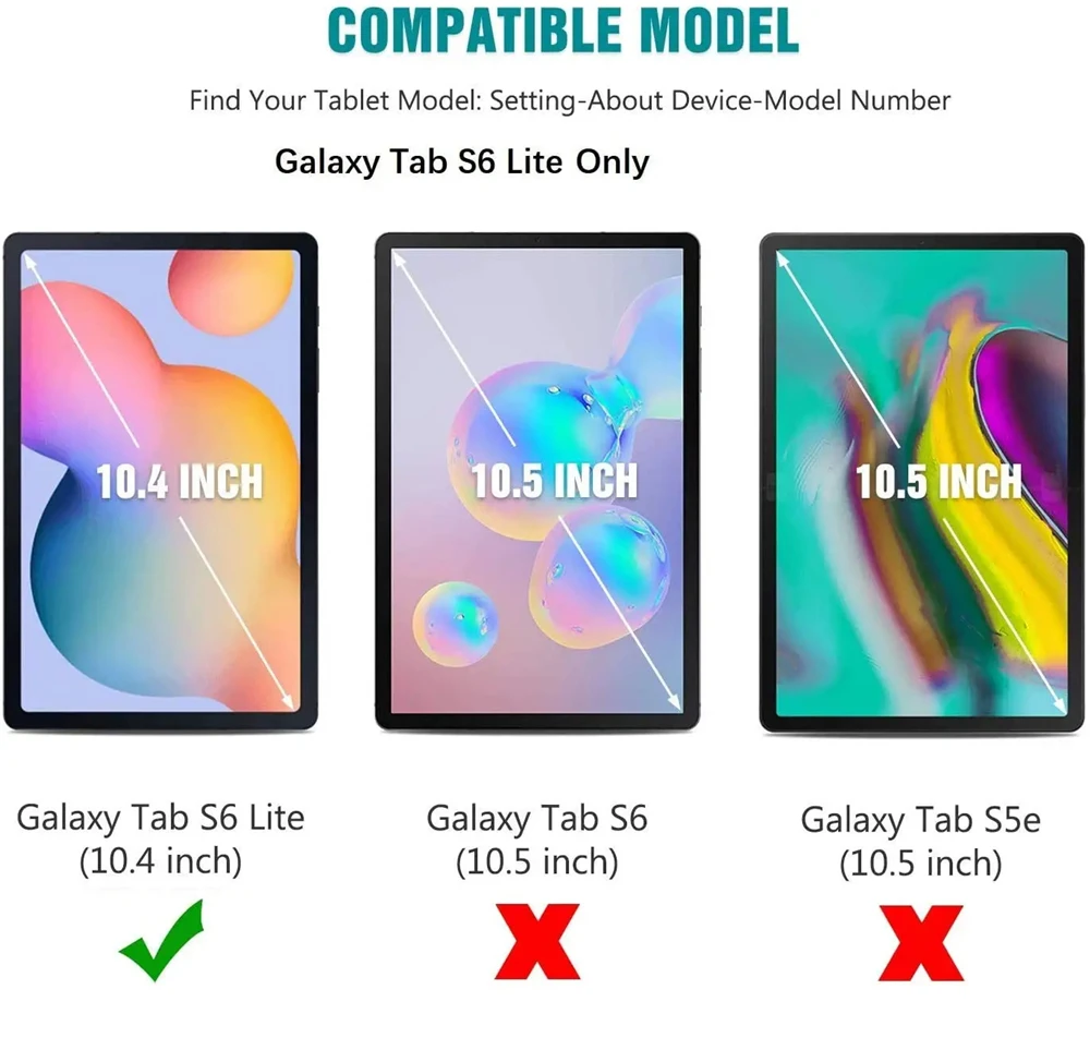 2 Pcs HD Scratch Proof Screen Protector Tempered Glass For Samsung Galaxy Tab S6 Lite 10.4 2024 2020 2022 Screen Protector Film 3