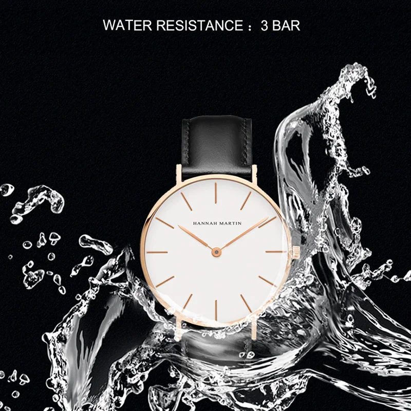 Hannah Martin Brand Japan Quartz Movement Women Fashion Watch Leather Strap Lady Wristwatches Waterproof Clock relogio feminino 5