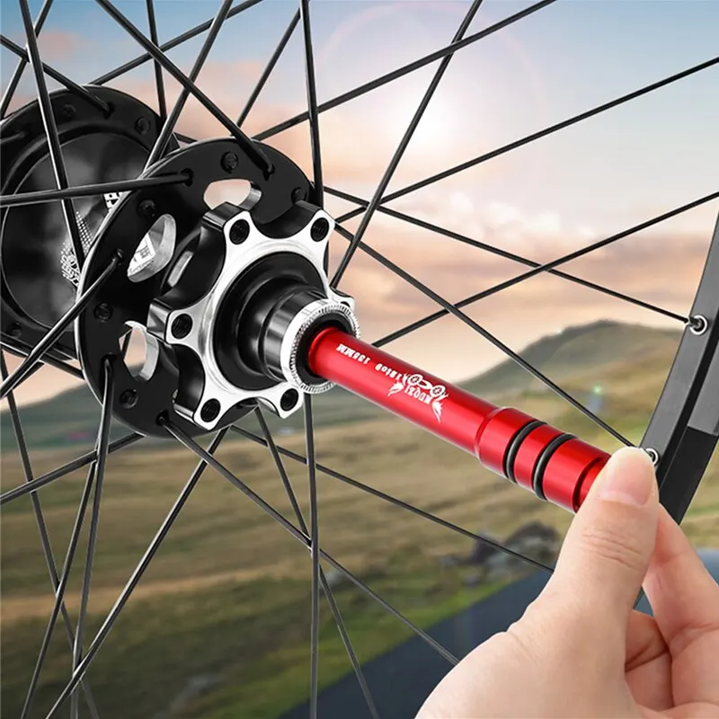 MUQZI Thru Axle Adapter 12 to 9mm 100/142mm Thru Axle To Quick Release for MTB Road Bike Wheel Bicycle Accessories 15 To 9 100mm