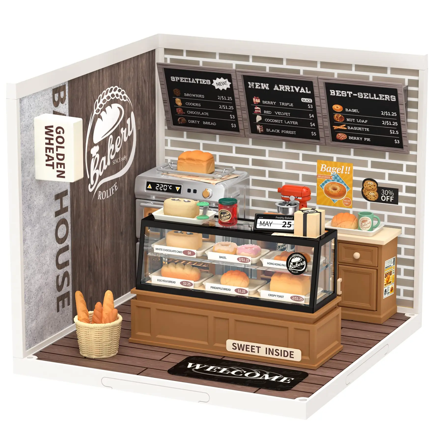 Kit Casa Delle Bambole Rolife Super Creator – Terrazza Chic Café, Modellino In Miniatura Fai-da-te Per Adulti - 3
