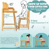 Kids Desk and Chair Set, Height Adjustable Bamboo Desk with Storage Hutch, Student Writing Computer Workstation for Bedroom 3
