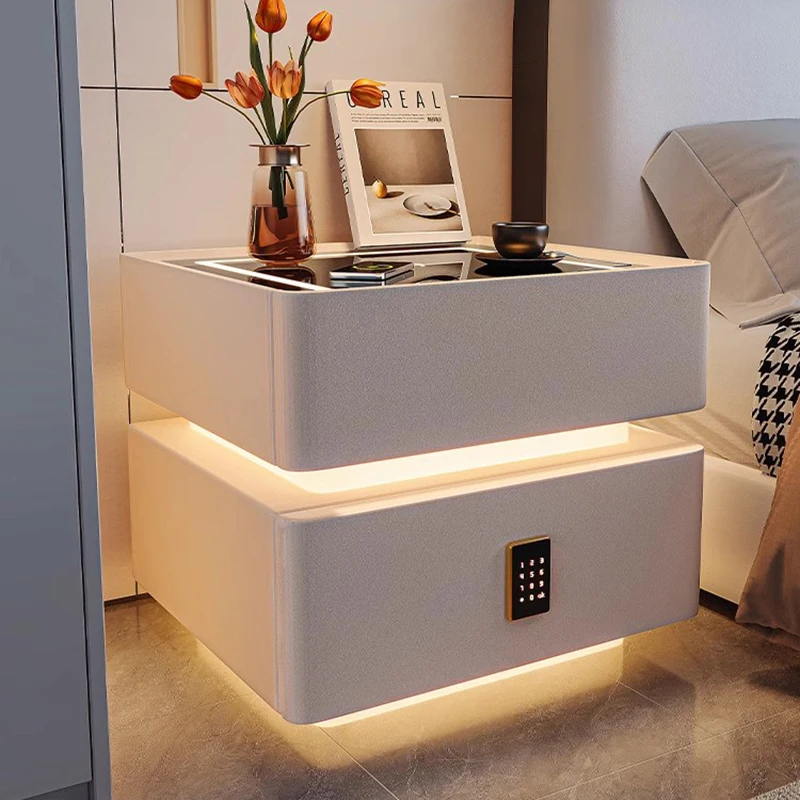 

Multifunctional Bedroom Nightstands Modern Drawers Luxury Storage Bedside Table Pretty Design Table De Chevet Bedroom Furniture