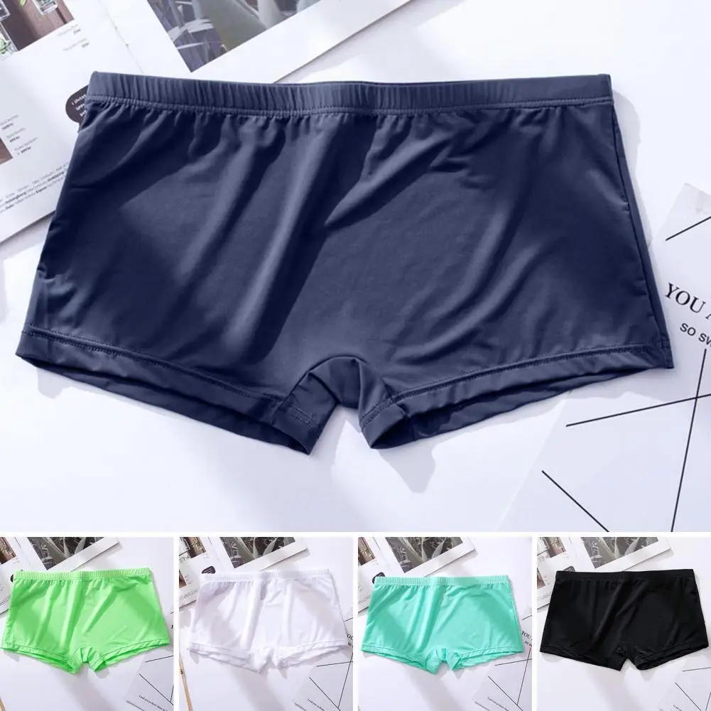 Chic Men Underpants Elastic Slim Fit Stretchy Waist Men Underwear  Moisture Wicking Men Underwear Inner Wear Clothes