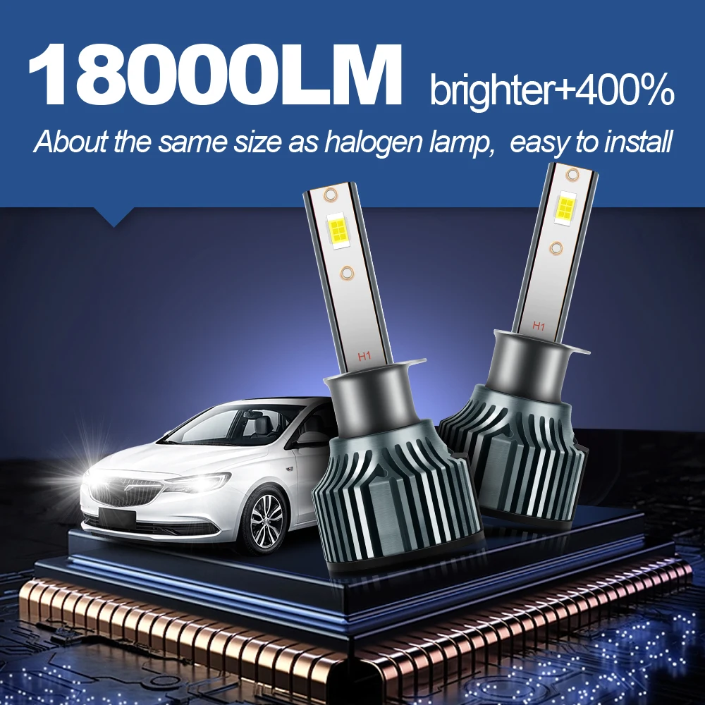 Лампы головного света H4, H7, 120 лм, супер яркие автомобильные лампы 9005 Вт, H1, H11, H13, 9006, 6000, IP68, водонепроницаемые Автомобильные фары K, белые