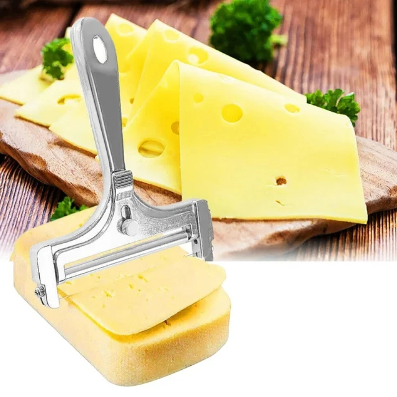 Cheese Slicer ANYOHOE with 1 Extra Stainless Steel Wire Adjustable Thickness for Soft and Semi-Hard Cheeses