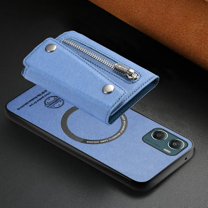 Zipper Leather Wallet Cover - Premium 2-in-1 Design