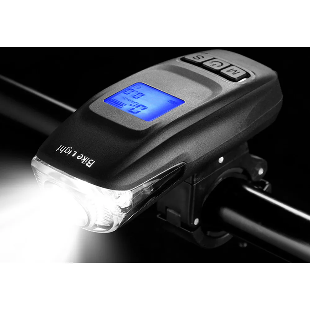 Bicycle mountain bike multifunctional integrated USB charging code table with horn light riding accessories_voghion.com