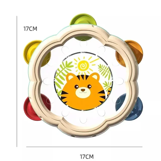 Instruments de musique pour bébé, jouets à tambour, jouets d'apprentissage Montessori pour tout-petits de 1 à 3 ans, développement précoce des mains, jouets musicaux interactifs 5