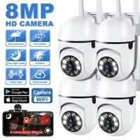 8MP Wifi Surveillance Camera Outdoor Wireless Camera 8X Zoom Human Tracking Two-way Audio Color Night Vision Security Cam CCTV 1