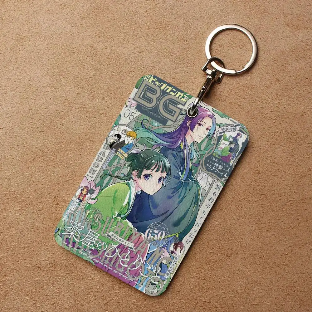 애니메이션 약사의 일기 사무용품 남녀 신용카드 키링 학생증 ID 카드 홀더 자격증 홀더 카드