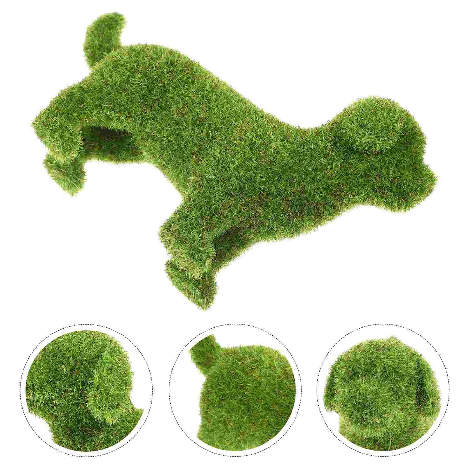 

English title: Doitool Decoraciones Para Salas De Casa Dog Statues Flocking Dog Figurine Garden Animal Garden Figurines Standing