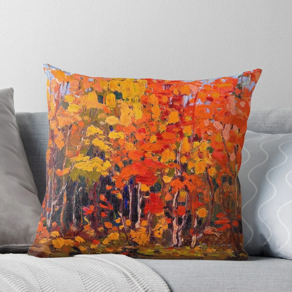 

Tom Thomson - Autumn Wood Throw Pillow Decorative Cushions For Luxury Sofa Decorative pillow case Decorative Cushion
