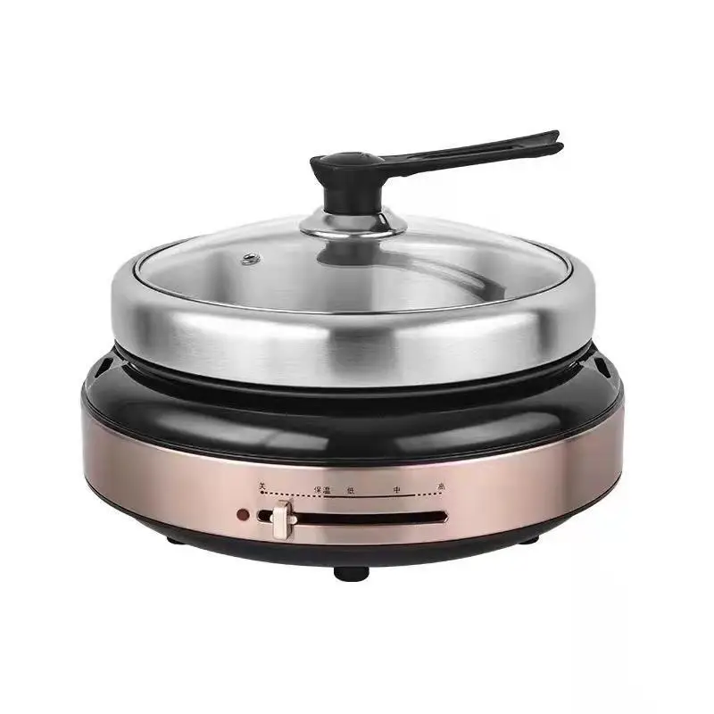 BBQ Multi-functional Electric Hot Pot Household Split Pot Electric Steamer Pan Electric Frying Pan Non-stick Pan Electric Pan 5